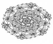 Coloriage coloring mandala difficult 5 